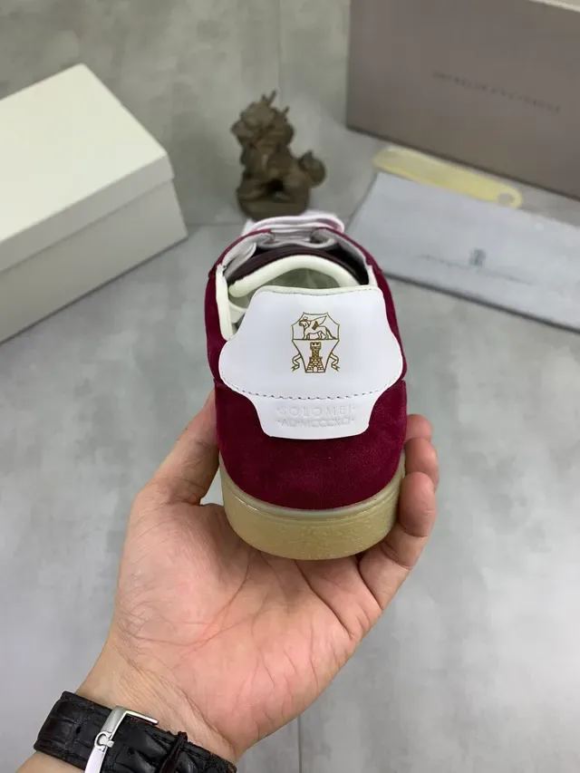 Brunello Cucinelli Burgundy Suede Lifestyle Sneaker 4