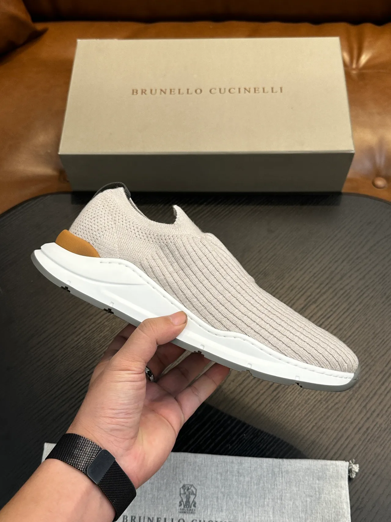 Brunello Cucinelli Mocassins Tricoté Côtelé à Enfiler 2