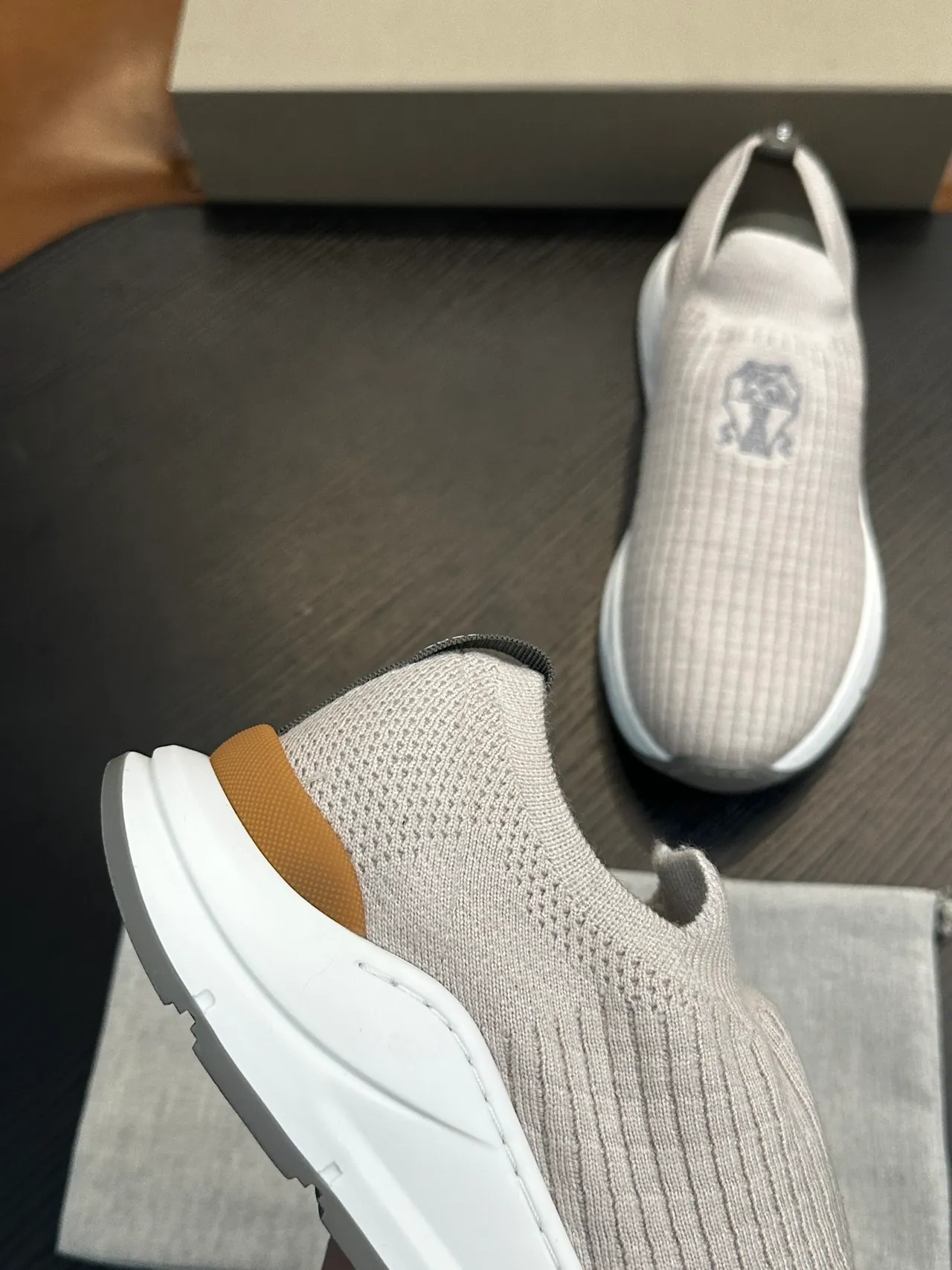 Brunello Cucinelli Mocassins Tricoté Côtelé à Enfiler 7