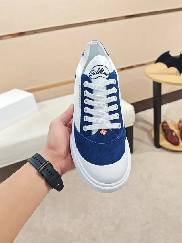 COSOBIANCO Two-Tone Navy and White Lifestyle Sneaker 5