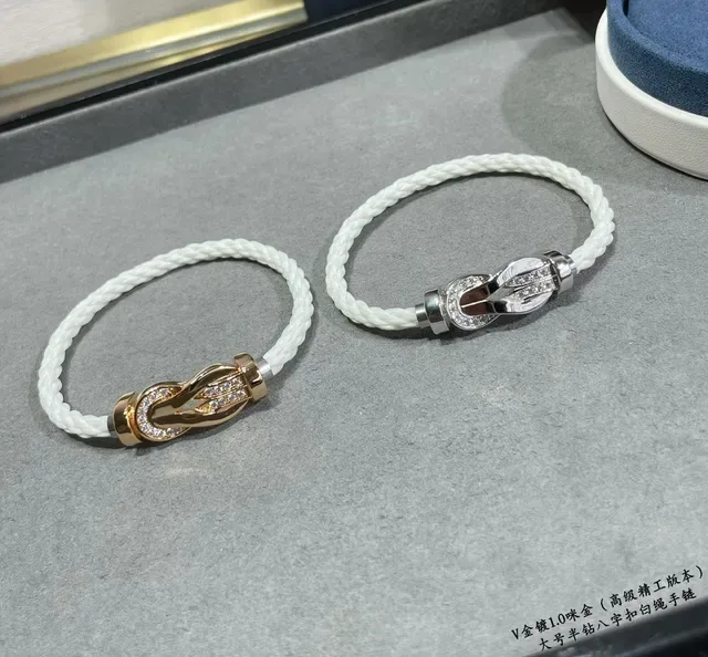 Crystal-Embellished Knot Clasp Braided Cord Bracelets 4