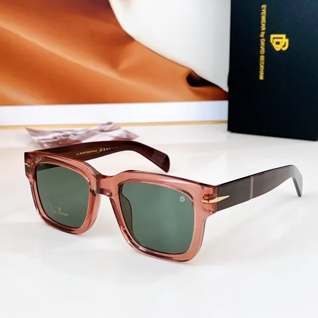 David Beckham Eyewear काला भूरा आयताकार फ्रेम कछुए के खोल वाले टेम्पल सनग्लासेज 5