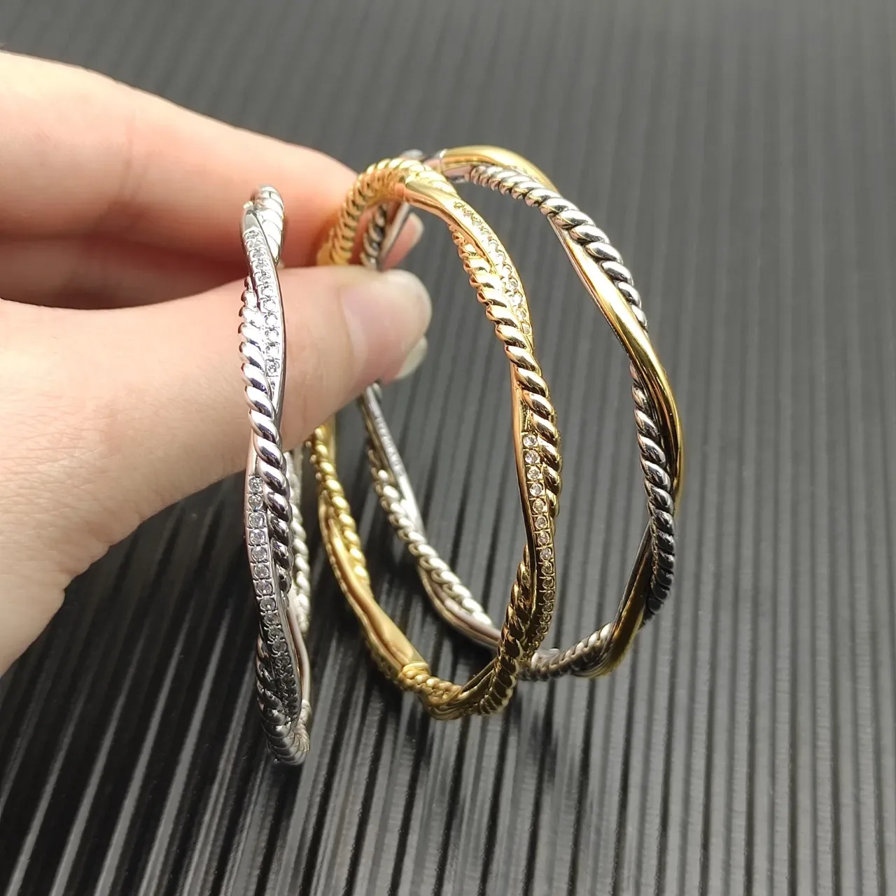 David Yurman Cable Classics Twisted Gold Bangle Bracelet 5
