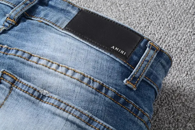 Distressed Light-Wash Blue Embroidered Snake Slim-Fit Jeans 3