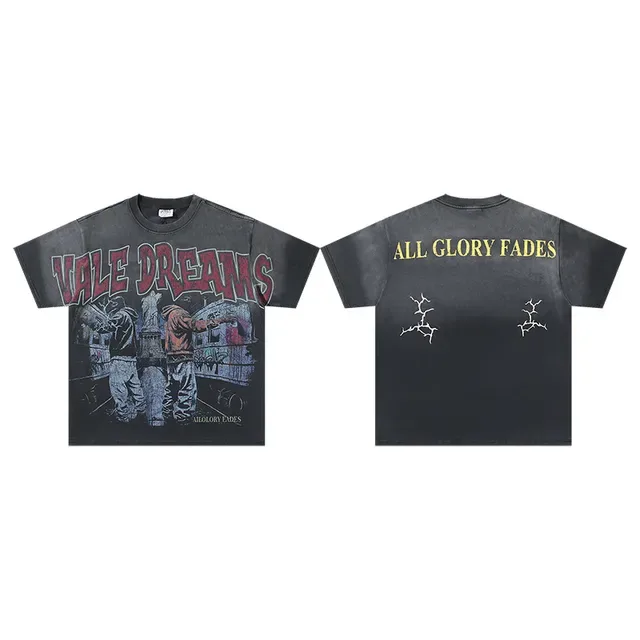 Distressed Oversized Graphic Print T-Shirt 2