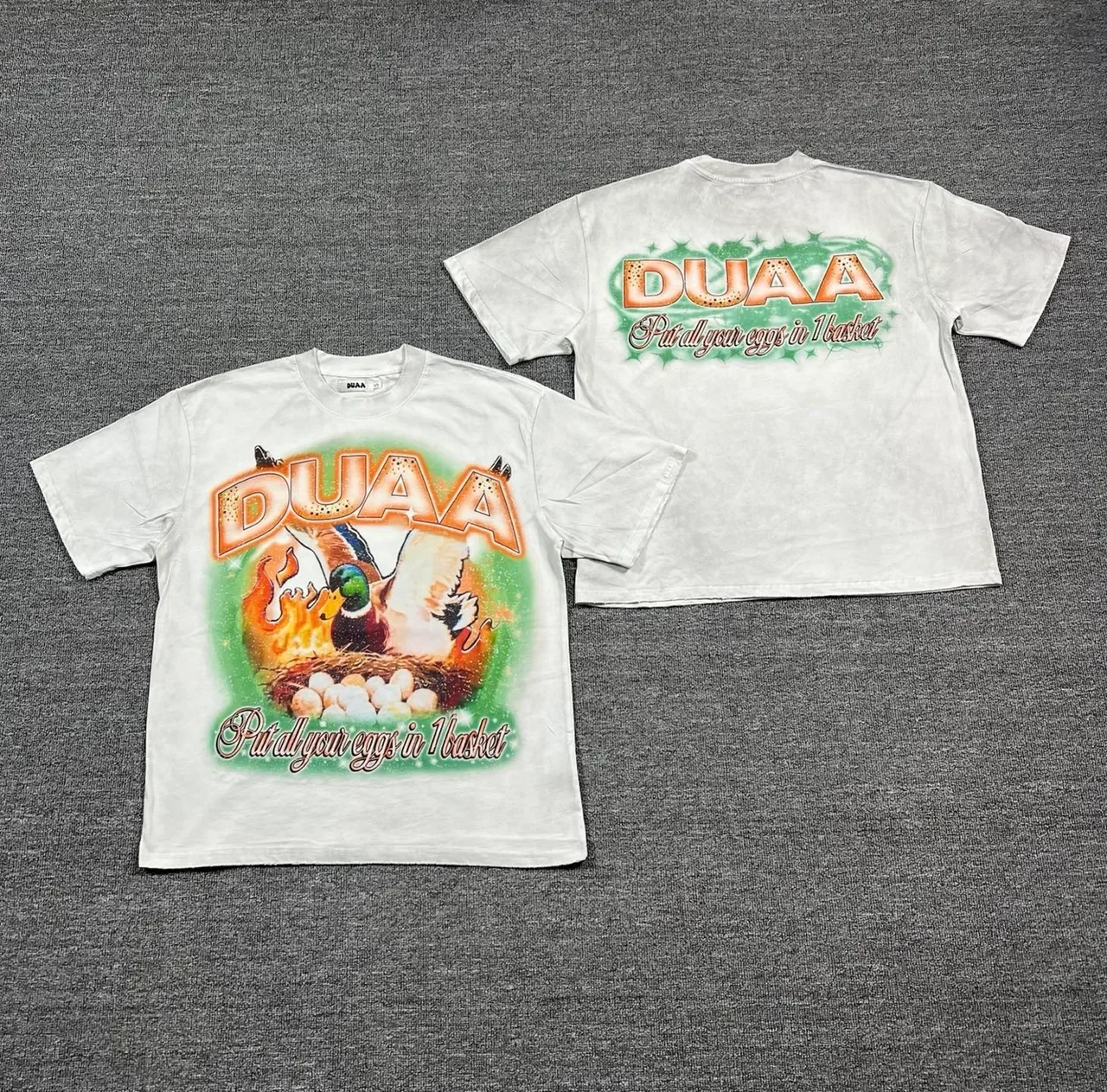 DUAA Graphic Print Oversized Distressed T-Shirt 3