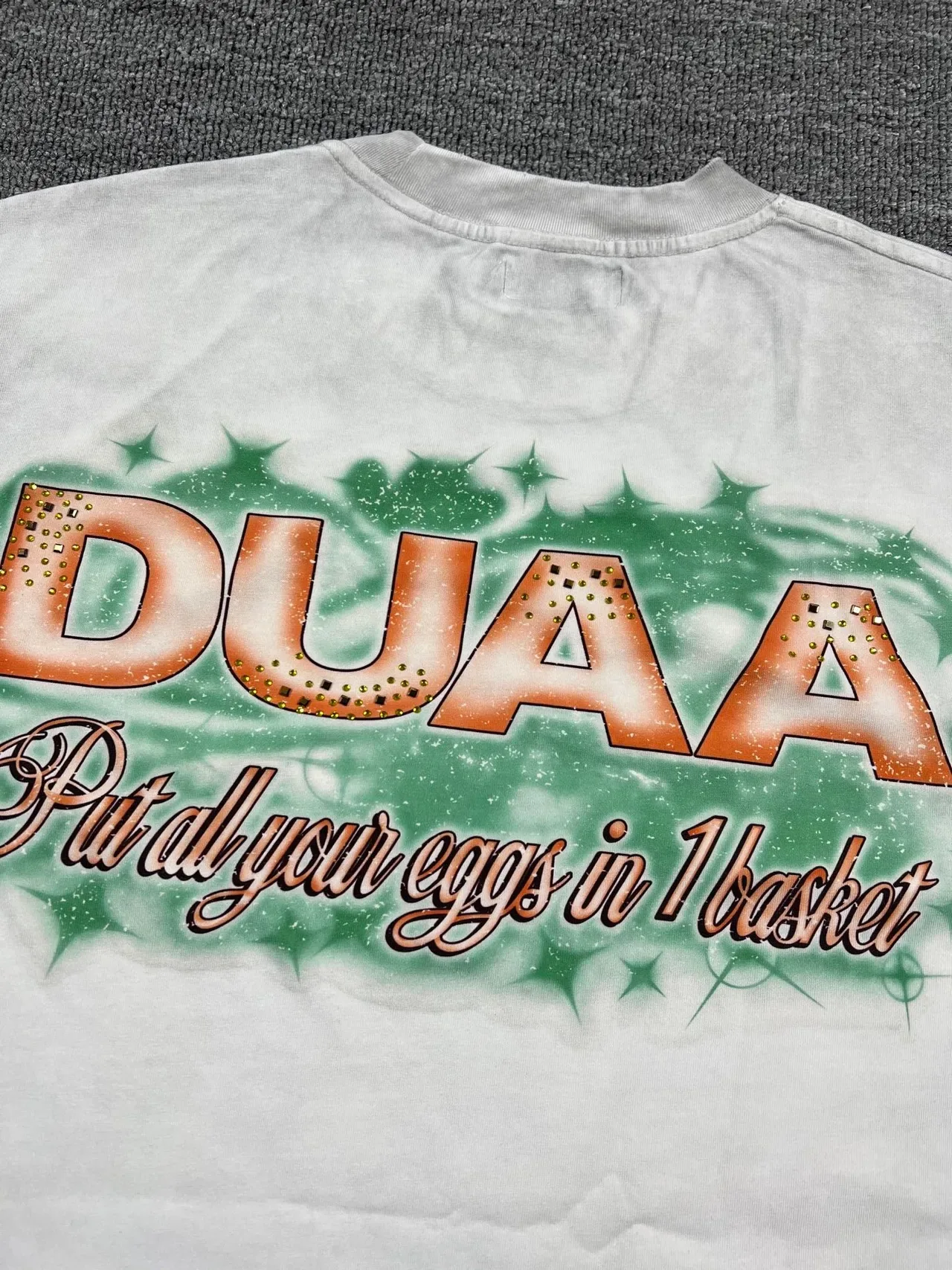 DUAA Graphic Print Oversized Distressed T-Shirt 4