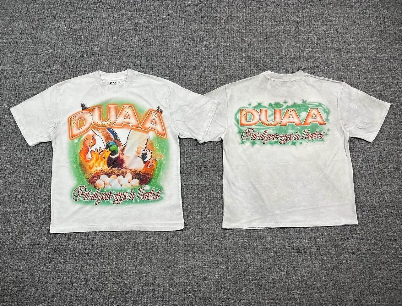 DUAA Graphic Print Oversized Distressed T-Shirt 7
