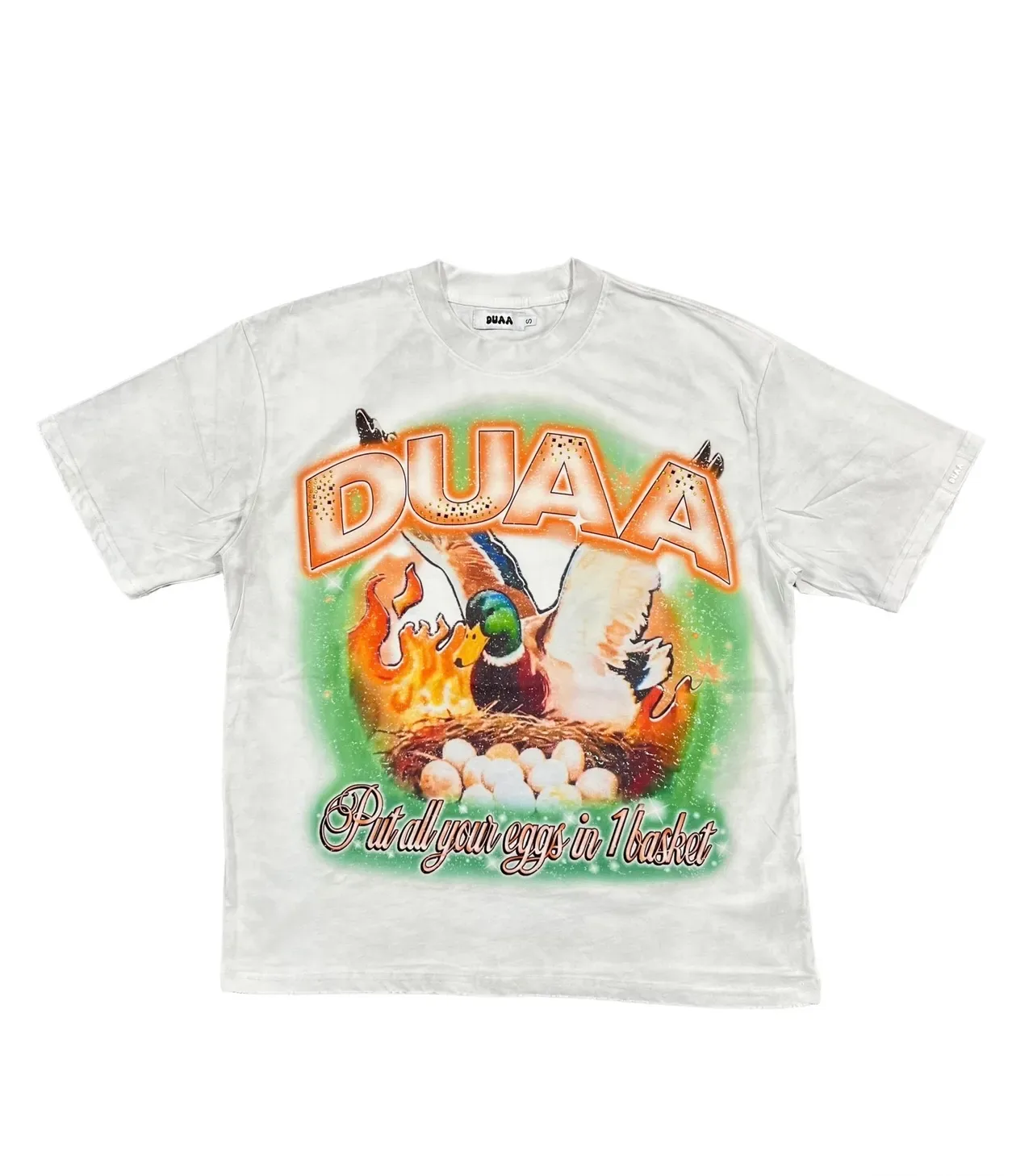 DUAA Graphic Print Oversized Distressed T-Shirt 9