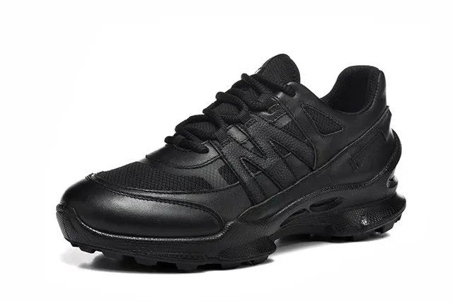 ECCO All-Black Layered Synthetic Mesh Lifestyle Sneakers 3