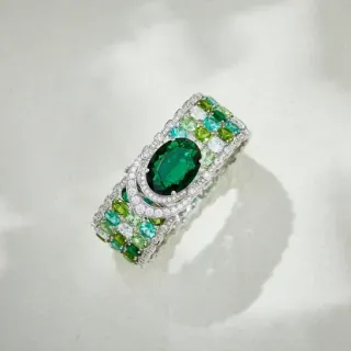 Pulsera de Esmeraldas y Multi-Gem Pavé