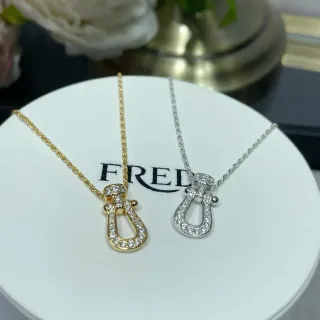 Fred Force 10 Pavé diamant Shackle collier pendentif