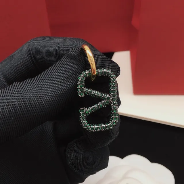 Geometric Pavé Green and Gold Hoop Earrings 5
