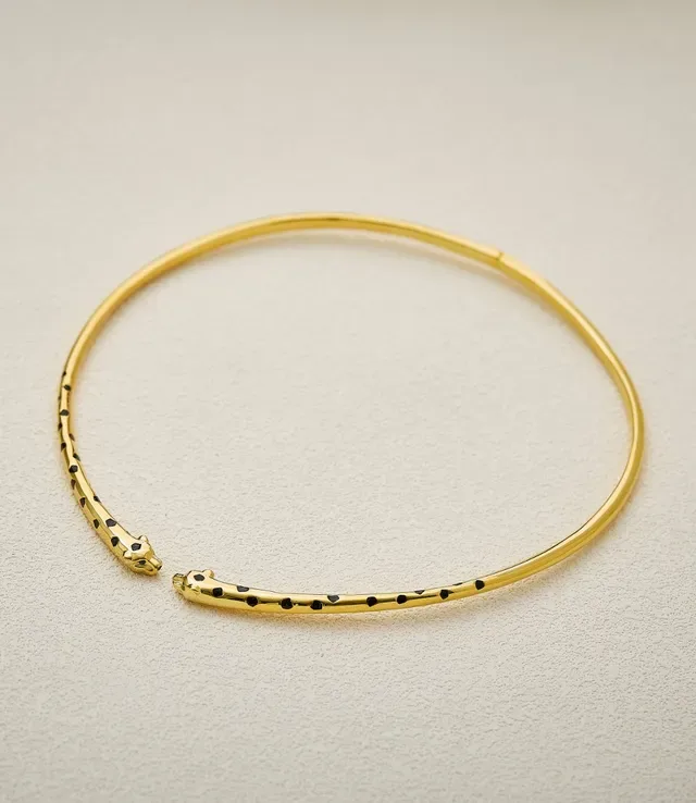 Gold Black Open-Ended Bracelet 3