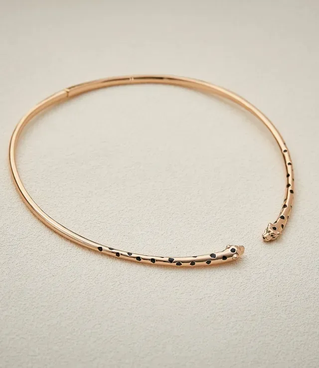 Gold Black Open-Ended Bracelet 4