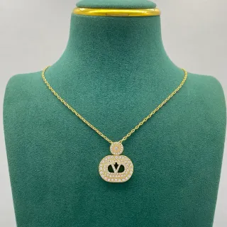 সোনার চেইন সবুজ Pavé-Set পাথর হার