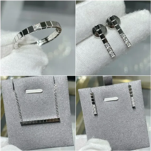 Gold Silver Segmented Rectangular Band Channel-Set Diamonds Ring 4