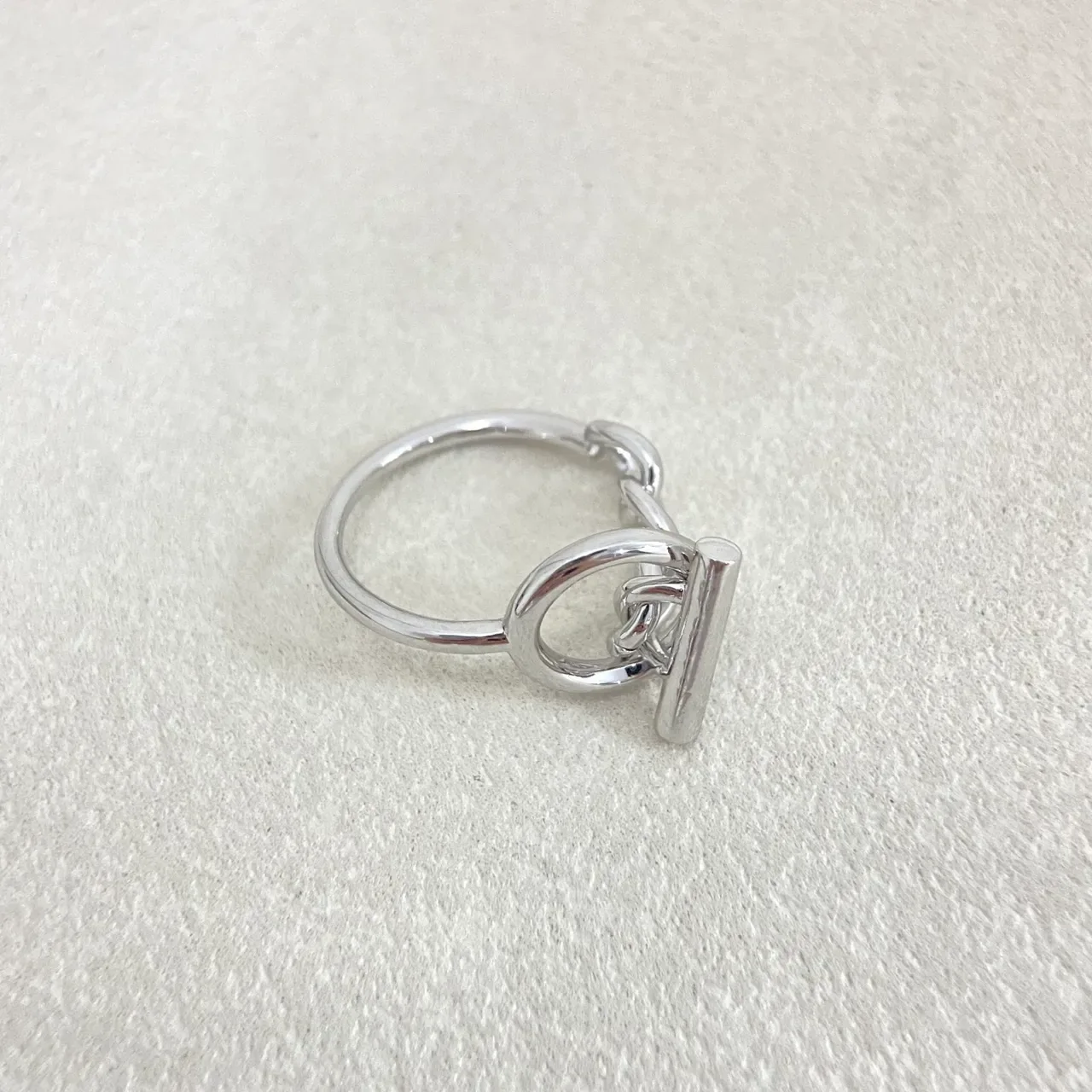 Gold Silver Toggle Clasp Polished Metal Ring 5