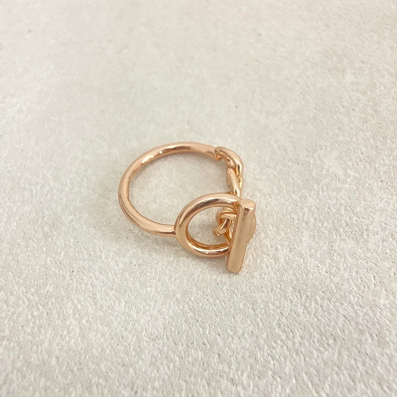 Gold Silver Toggle Clasp Polished Metal Ring 6