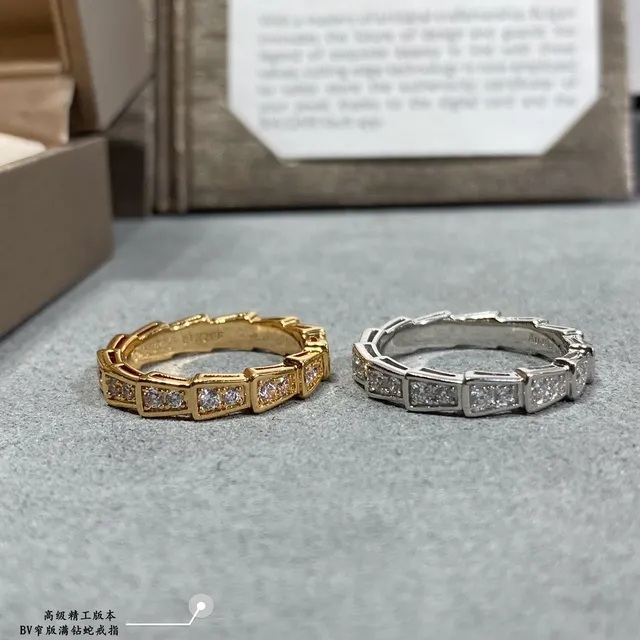 Gold-Toned Linked Geometric Pave-Stone Stackable Rings 5