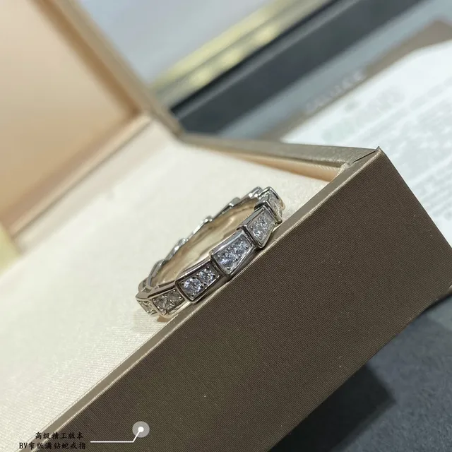 Gold-Toned Linked Geometric Pave-Stone Stackable Rings 7
