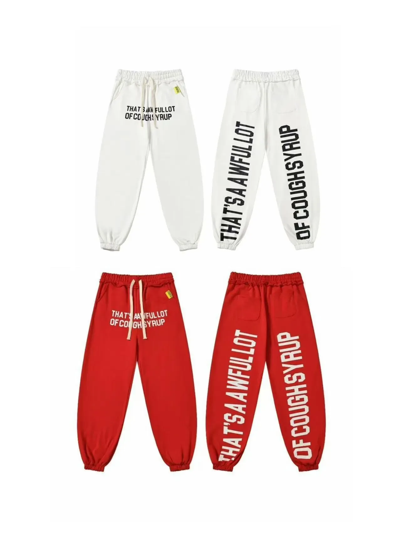 Graphic Print Elastic Waist Cuffed Sweatpants — catalogue reference via WWTop Yupoo