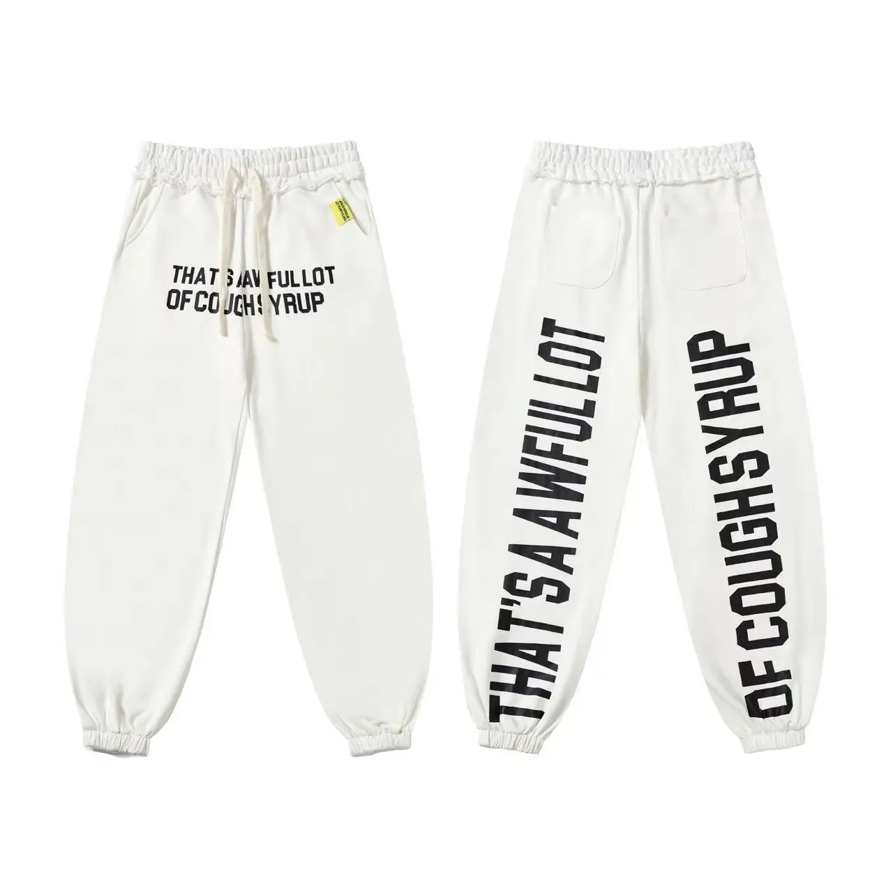 Graphic Print Elastic Waist Cuffed Sweatpants 2