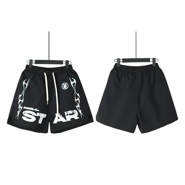 Graphic-Print Elastic-Waist Drawstring Shorts 6
