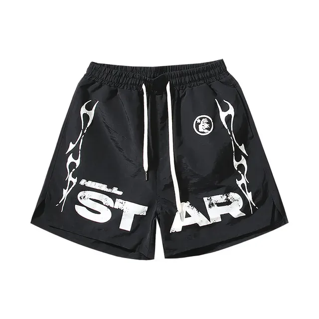 Graphic-Print Elastic-Waist Drawstring Shorts 12