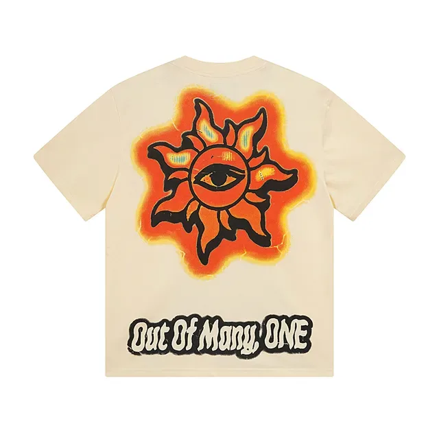 Graphic Print Oversized Double-Sided Art T-Shirt 3