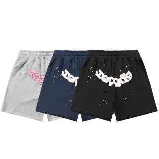 Graphic Print Star Motif Elastic Waist Shorts