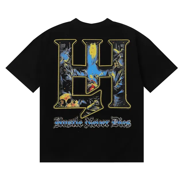 Graphic Skull Motif Oversized T-Shirt 4