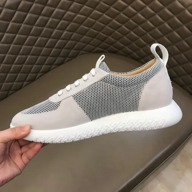 Gray and Black Mesh-Suede Panelled Low-Top Lace-Up Sneaker 3