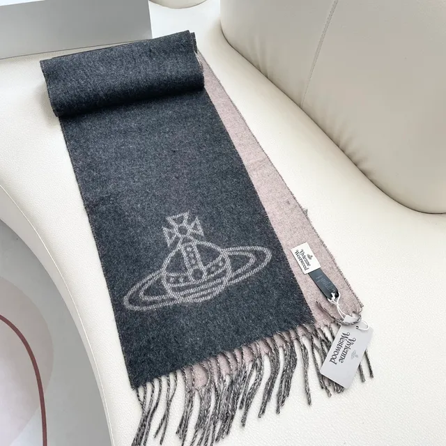 Bufanda de Cachemira Gris Beige Tejida con Flecos 6