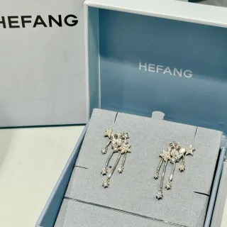 HEFANG أقراط نجم كريستال قطرة