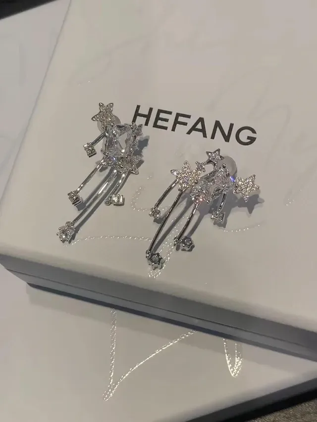 HEFANG Star Crystal Drop Earrings 5