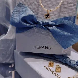HEFANG সাদা সোনার মুক্তা বাঁধা হার