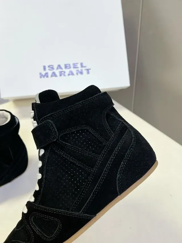 Isabel Marant Black Suede High-Top Lace-Up Lifestyle Sneakers 3