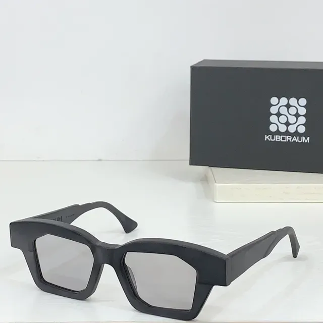 KUBORAUM Gafas de Sol Geométricas Angulares Negras 4