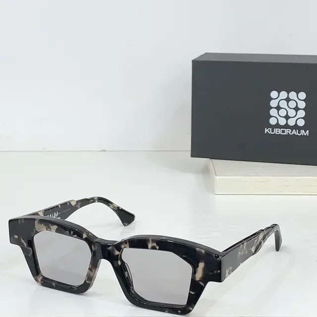KUBORAUM Gafas de Sol Geométricas Angulares Negras 8