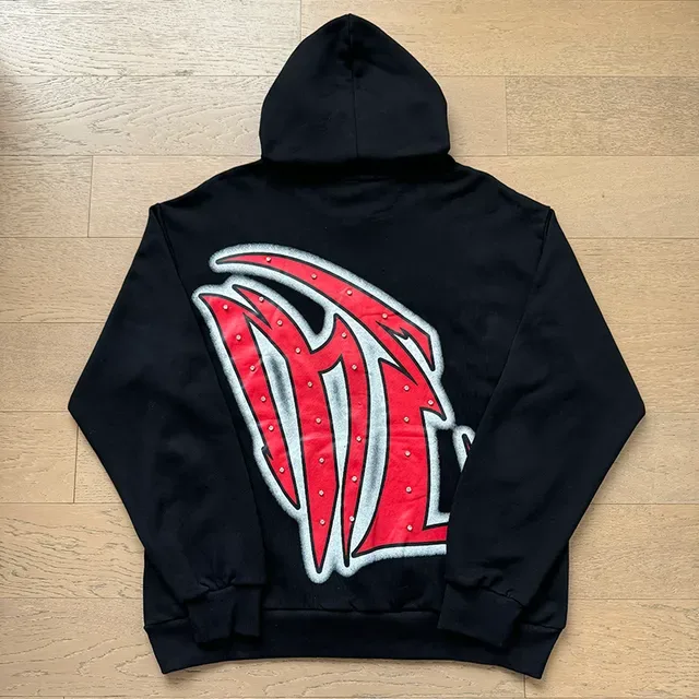Light Blue Graphic-Print Full-Zip Hoodie 4
