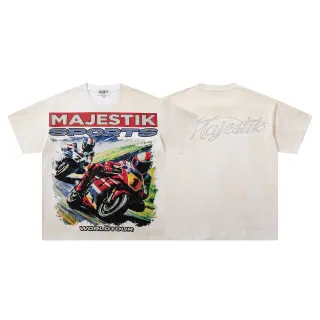 تي شيرت بطبعة جرافيك Majestik Sports World Tour