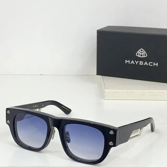 Maybach Black Gold আয়তাকার ফ্রেম টেম্পল স্ট্রাইপ সানগ্লাস 4