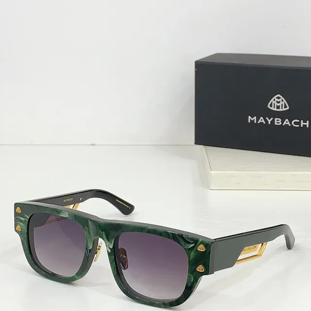 Maybach Black Gold আয়তাকার ফ্রেম টেম্পল স্ট্রাইপ সানগ্লাস 6