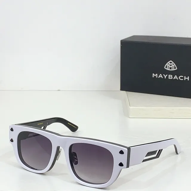 Maybach Black Gold আয়তাকার ফ্রেম টেম্পল স্ট্রাইপ সানগ্লাস 7