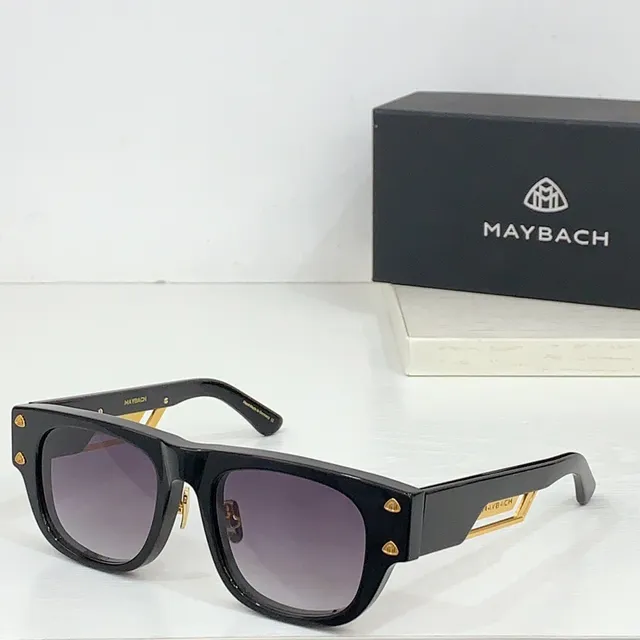 Maybach Black Gold আয়তাকার ফ্রেম টেম্পল স্ট্রাইপ সানগ্লাস 8