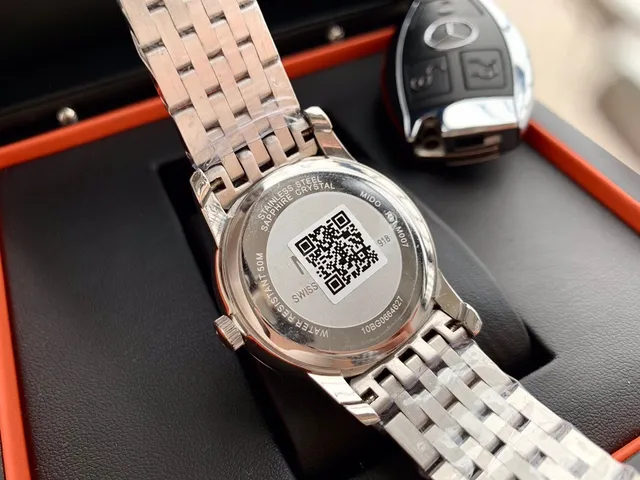 Mido Baroncelli ساعة آلية ميكانيكية بقرص أبيض 3