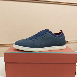 سنيكرز Navy Beige منخفض القدم upper ناعم