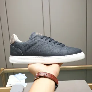 حذاء رياضي Navy Beige جلد مقرمش كوبسول أبيض