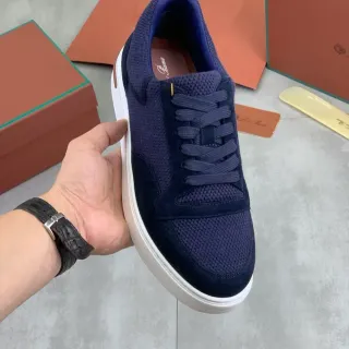 Zapatilla Plataforma Navy Malla y Ante Lifestyle